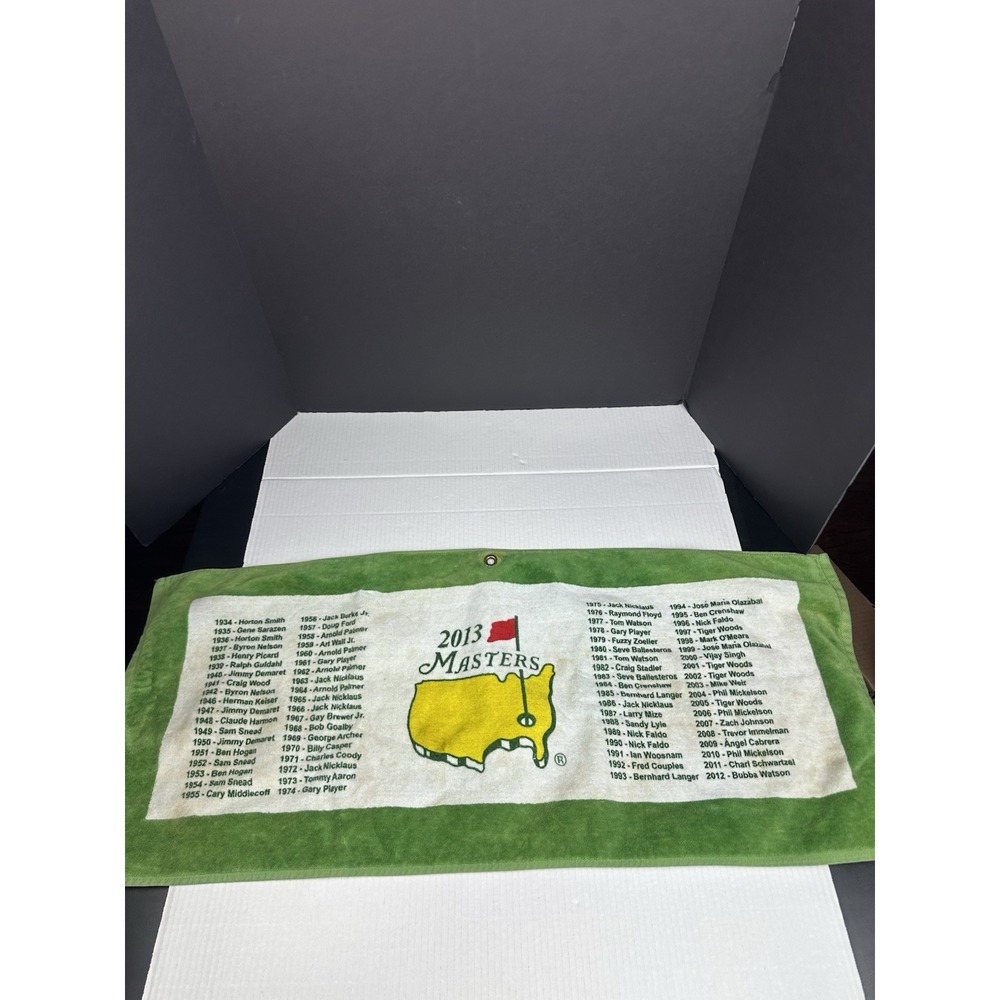 2013 Augusta Georgia Masters Golf Towel 38 x 16 - Great Souvenir See Pictures